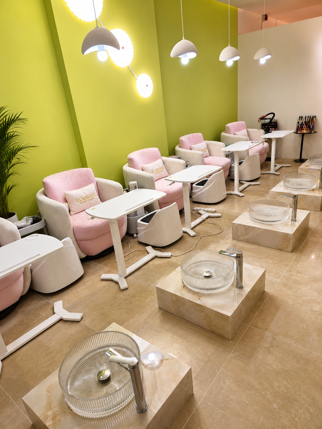 Serene premium beauty salon interior at ElmsEike, Dubai